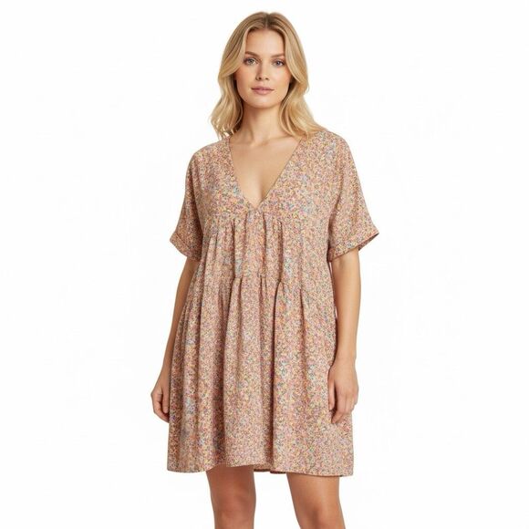 Petal & Pup Babydoll Floral A-Line Mini Dress Small Medium - Picture 1 of 6